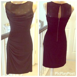 Max and Cleo black dress with shear top. SZ 2